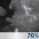 Sunday Night: Slight Chance Showers And Thunderstorms then Showers And Thunderstorms Likely